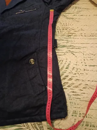 Chaqueta azul marino forrada pelo XL