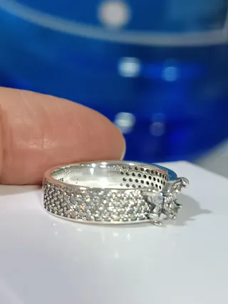 Anillo Plata S925 Doble Banda Mariposa talla 56/16