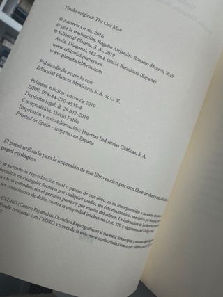 Libro: El elegido de Andrew Gross