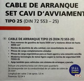 Cables de arranque Ultimate Speed Tipo 25