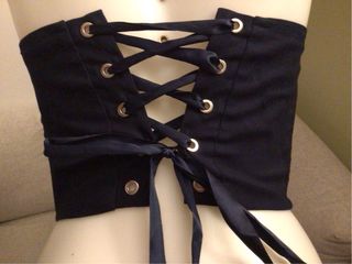 Corpetto blu scuro bustier