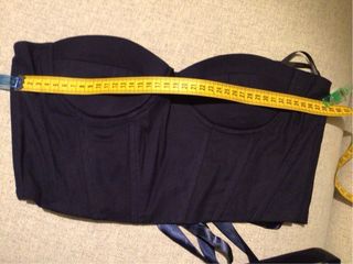 Corpetto blu scuro bustier