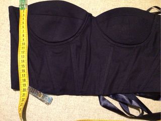 Corpetto blu scuro bustier