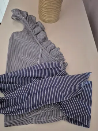 Top Lazada Espalda Abierta Rayas