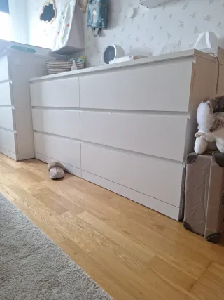 Cómoda MALM 6 cajones blanca