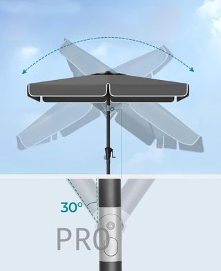 Sombrilla rectangular para balcón - Songmics