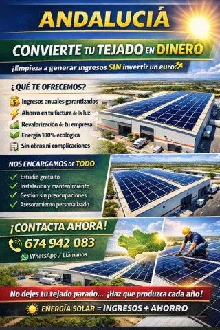 Alquiler de cubiertas placas solares