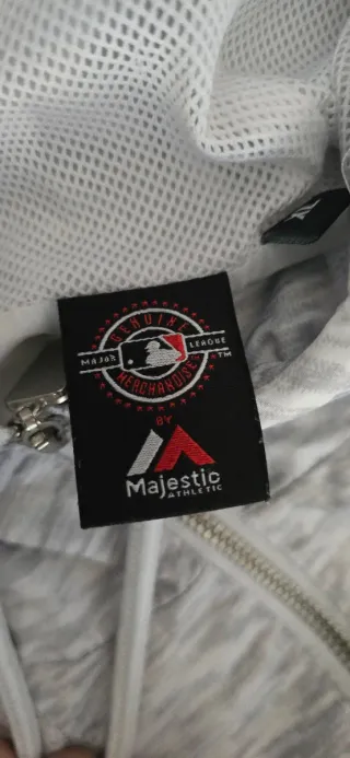 Chaqueta New York Yankees Gris y Blanca