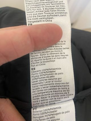 Plumas real ligero Saint Tropez XL negro.