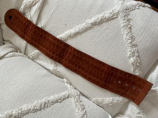 Cintura vintage fascia marrone e oro