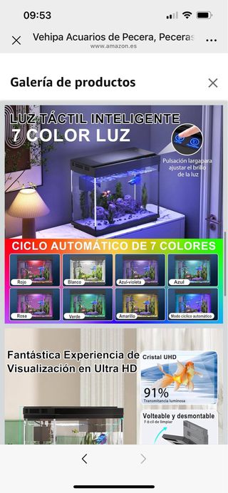 Acuario Pecera Cristal 9L