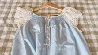 Camisón azul y blanco talla M