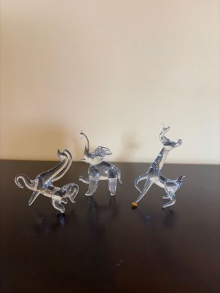 Figuras de cristal animales decorativas