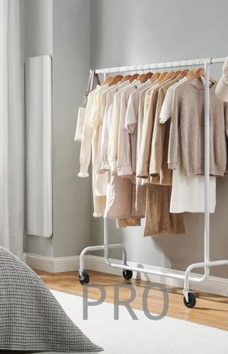 Perchero con Ruedas blanco