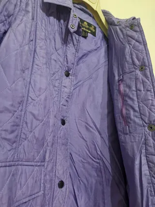 Chaqueta Barbour Morada Acolchada