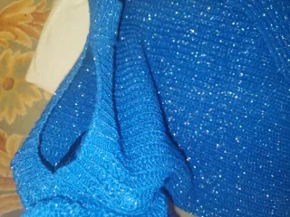 Jersey Morgan azul con brillos Talla M