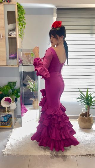 Traje de flamenca buganvilla