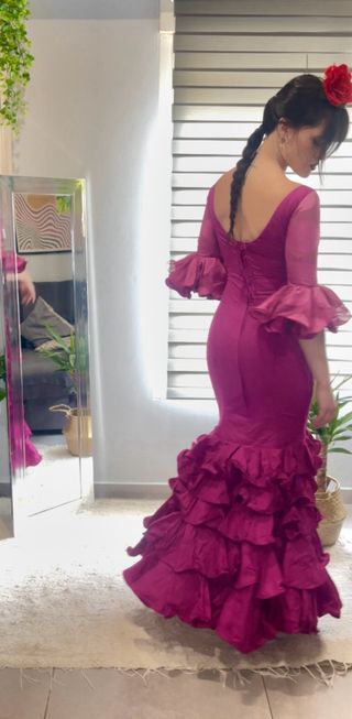 Traje de flamenca buganvilla