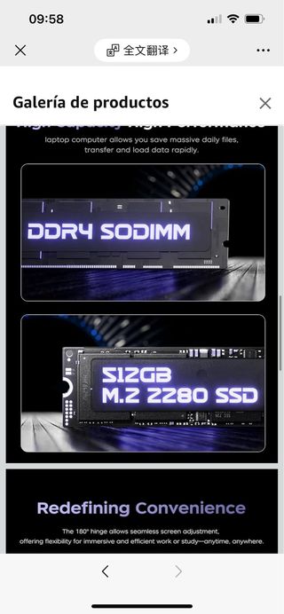 ACEMAGIC Portátil 15,6 Ryzen 7 5700U