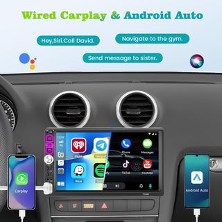 Radio 1DIN 7 CarPlay Android Auto Cámara