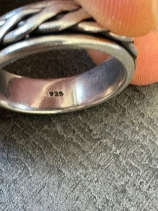 Anillo giratorio hombre plata 925 10,84g