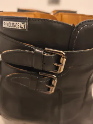 Botines Pikolinos Negros Tacon Hebillas