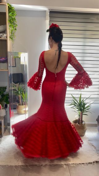 Traje de Flamenca Rojo