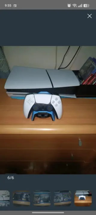 Consola PS5 Blanca + 4 Juegos