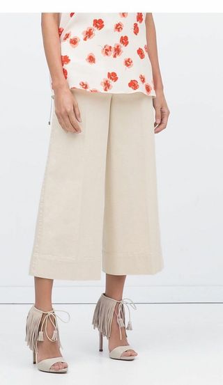 Sandalias tacón flecos efecto ante hielo Zara