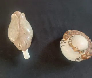 Figuras de patos esmaltados