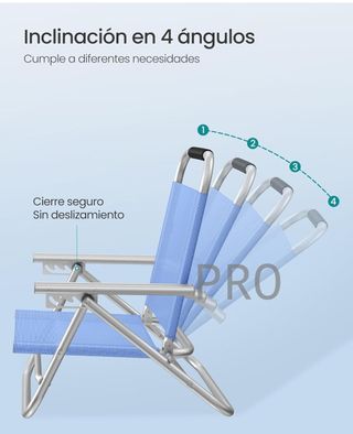 Silla de playa plegable portátil - Songmics