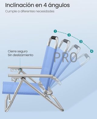 Silla de playa plegable portátil - Songmics
