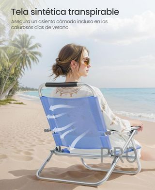Silla de playa plegable portátil - Songmics