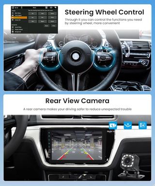 Radio 1DIN 9 CarPlay Android Auto Inalámbrico