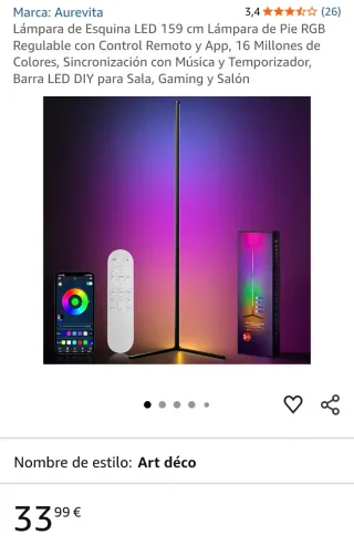 Lámpara de salón minimalista negra