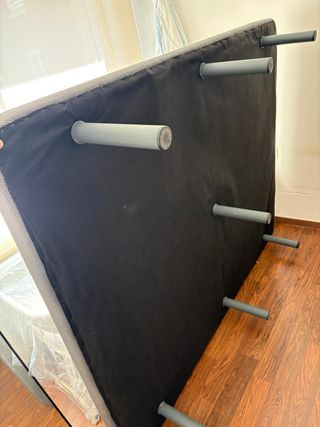 Somier de tela gris 150x190