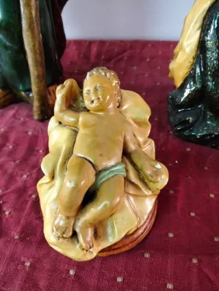 Belén figuras (San José, Virgen María, Niño Jesús)