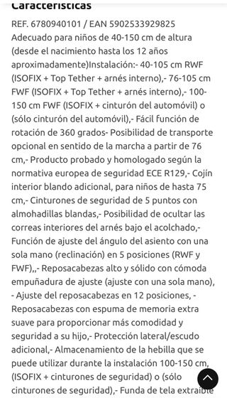 Silla de coche para bebé