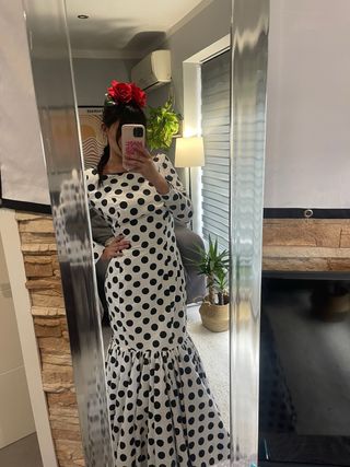 Traje de flamenca lunares