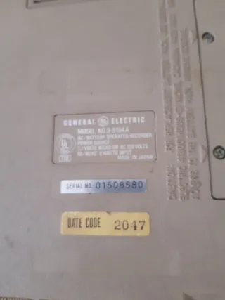 Grabadora General Electric Vintage APH