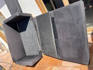 Sofá de 2 plazas gris oscuro