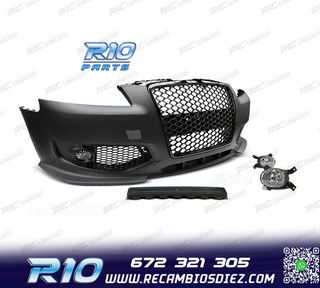 PARAGOLPES DELANTERO AUDI A3 8P 04-08 LOOK RS3 NEGRO + NIEBL