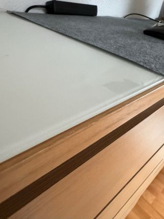 Cómoda Malm Ikea Madera y Cristal blanco