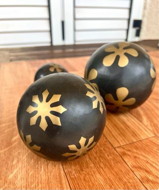 Set di tre sfere decorative vintage