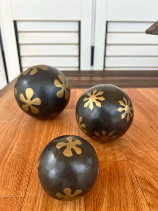 Set di tre sfere decorative vintage