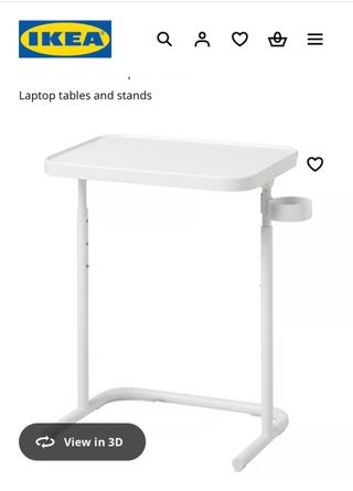 Mesa portátil IKEA blanca