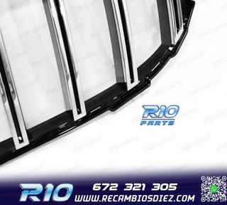 PARRILLA MERCEDES W205 14-18 LOOK AMG GT CROMO NEGRO