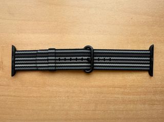 Apple Watch 42mm. Black Stripe Woven Nylon