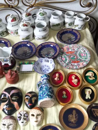 Lote antigüedades cerámica y porcelana