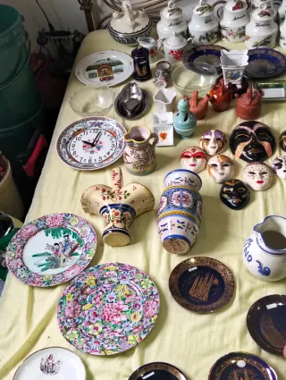 Lote antigüedades cerámica y porcelana